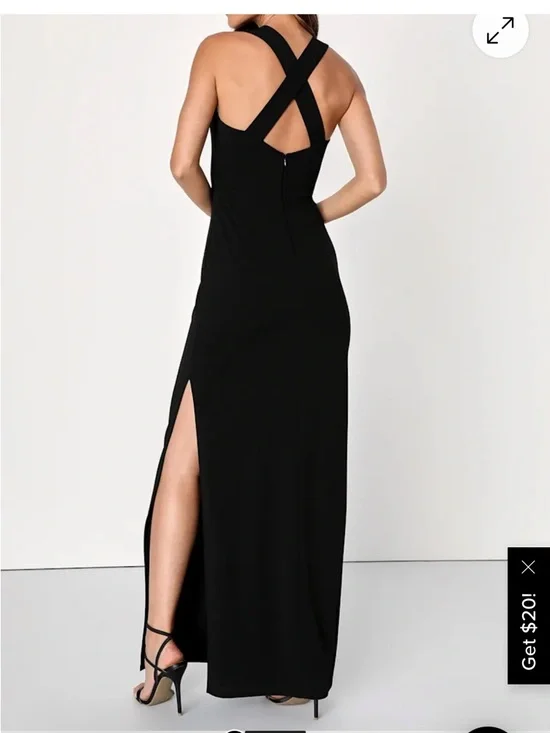 Lulus Glamorous Dedication Black Sleeveless Column Maxi Dress - Picture 2 of 8